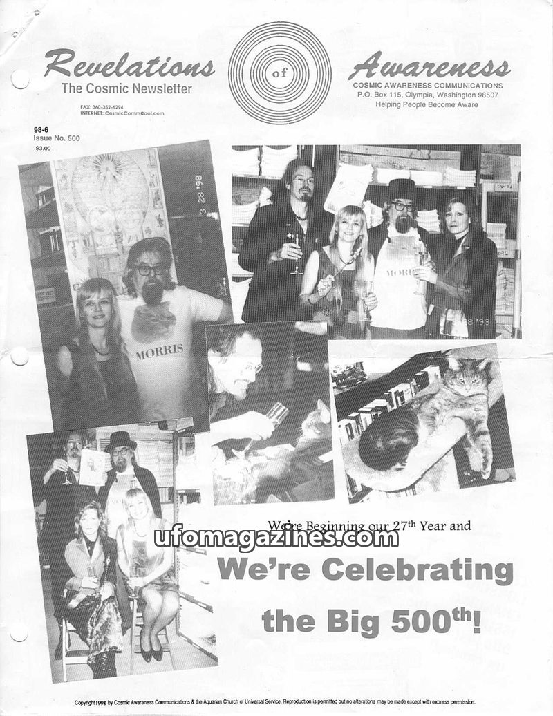 Cover of Cosmic Awareness - 1998 06 - afterlife death psychology mind religion guilt health christianity grace subconscious