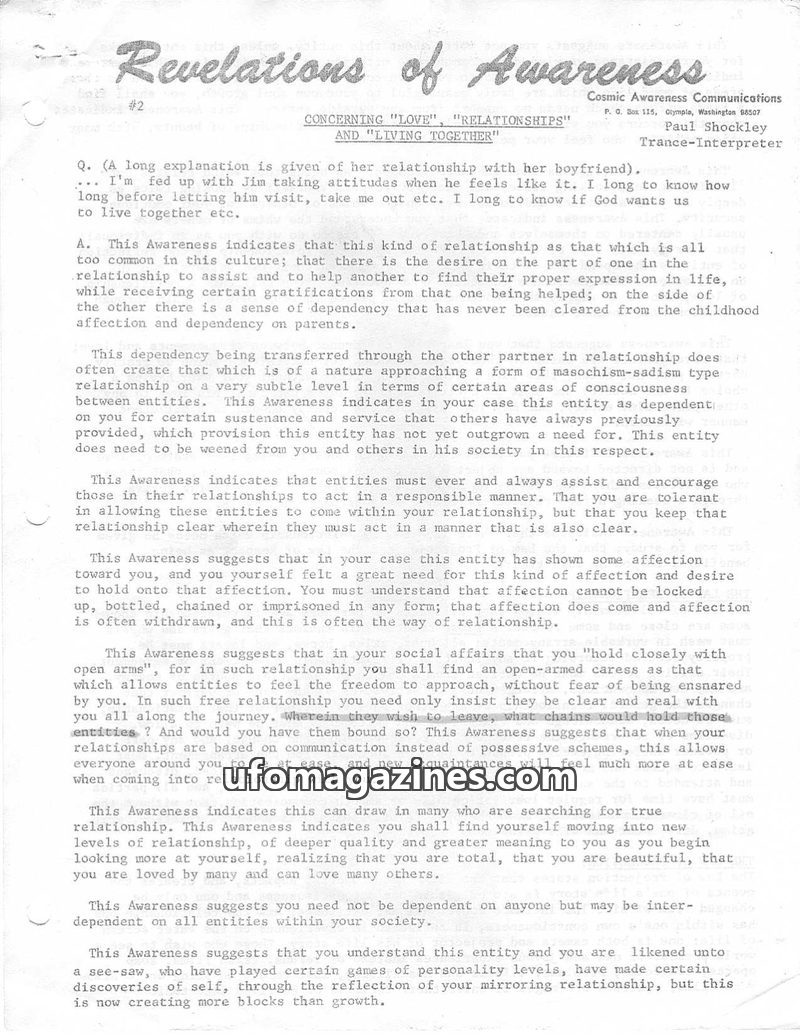 Cover of Cosmic Awareness - 2 - psychology mind subconscious hypnosis rhyee love health atlantis exorcism heal