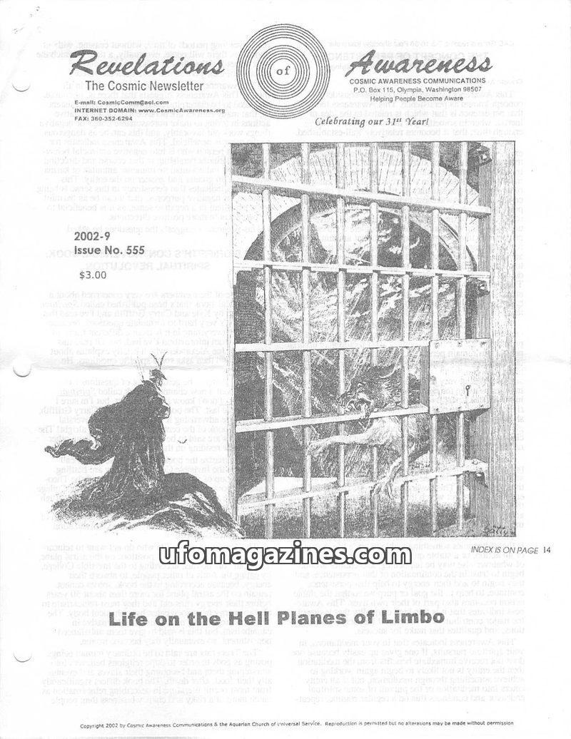 Cover of Cosmic Awareness - 2002 09 - mind psychology subconscious meditation astral projection lucid dream out of body