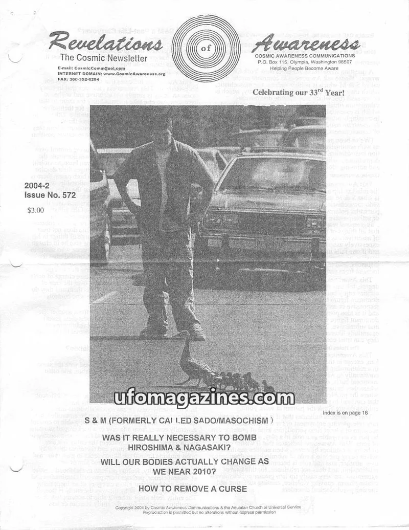 Cover of Cosmic Awareness issue 572: Revelations of Awareness