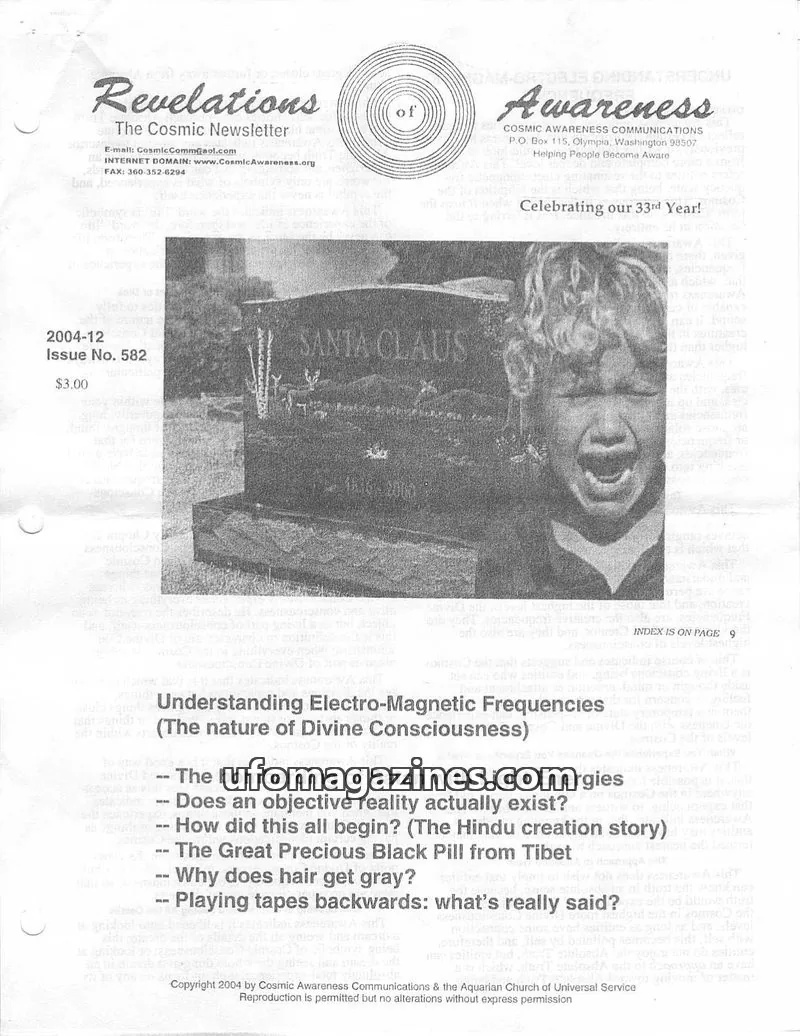 Cover of Cosmic Awareness issue No. 582: Revelations The Cosmic Newsletter