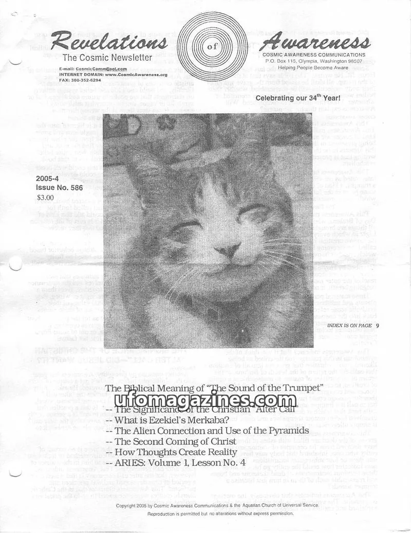 Cover of Cosmic Awareness issue 586: Revelations The Cosmic Newsletter