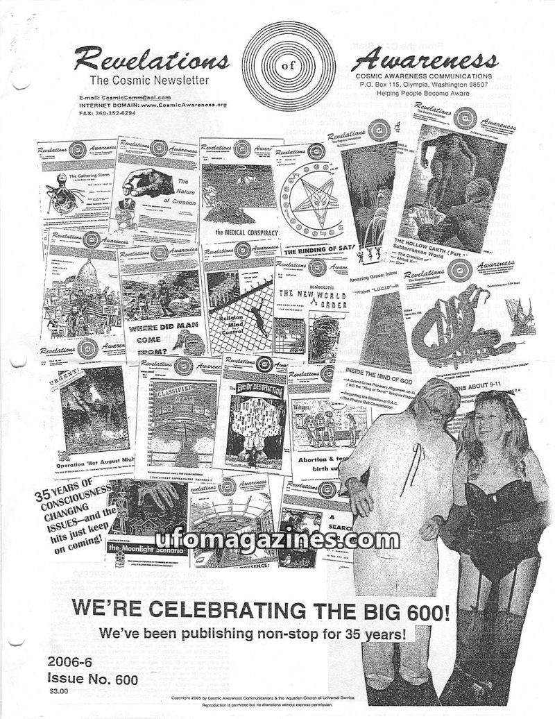 Cover of Cosmic Awareness - 2006 06 - health religion god christianity paul shockley money mind psychology herpes children