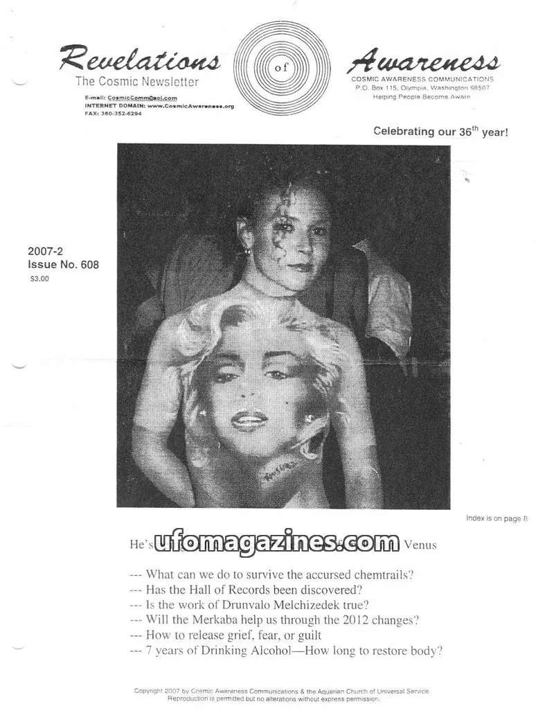 Cover of Cosmic Awareness issue No. 608: Revelations The Cosmic Newsletter