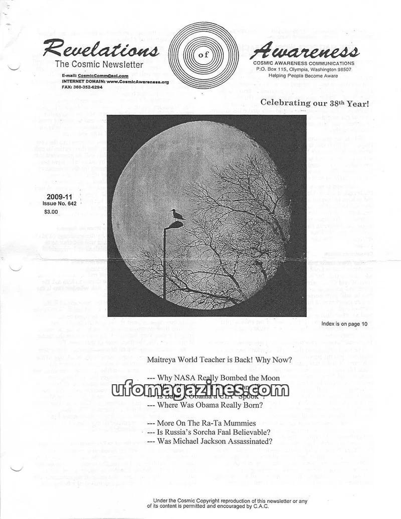 Cover of Cosmic Awareness issue 642: Revelations The Cosmic Newsletter