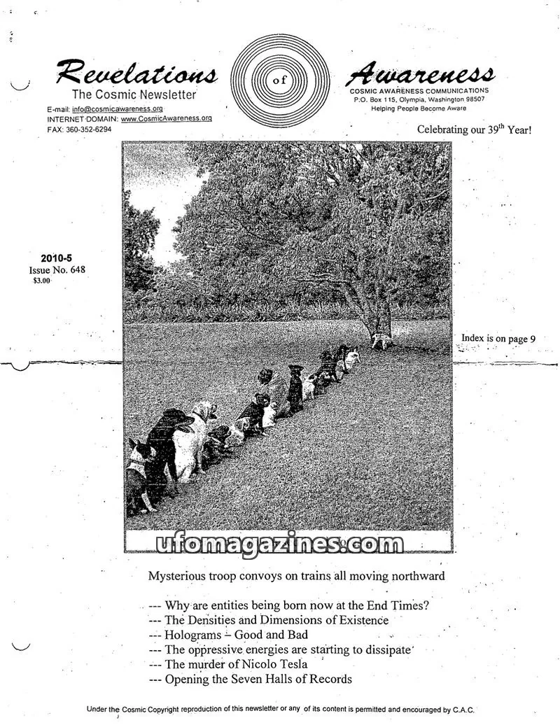Cover of Cosmic Awareness issue No. 648: Revelations The Cosmic Newsletter