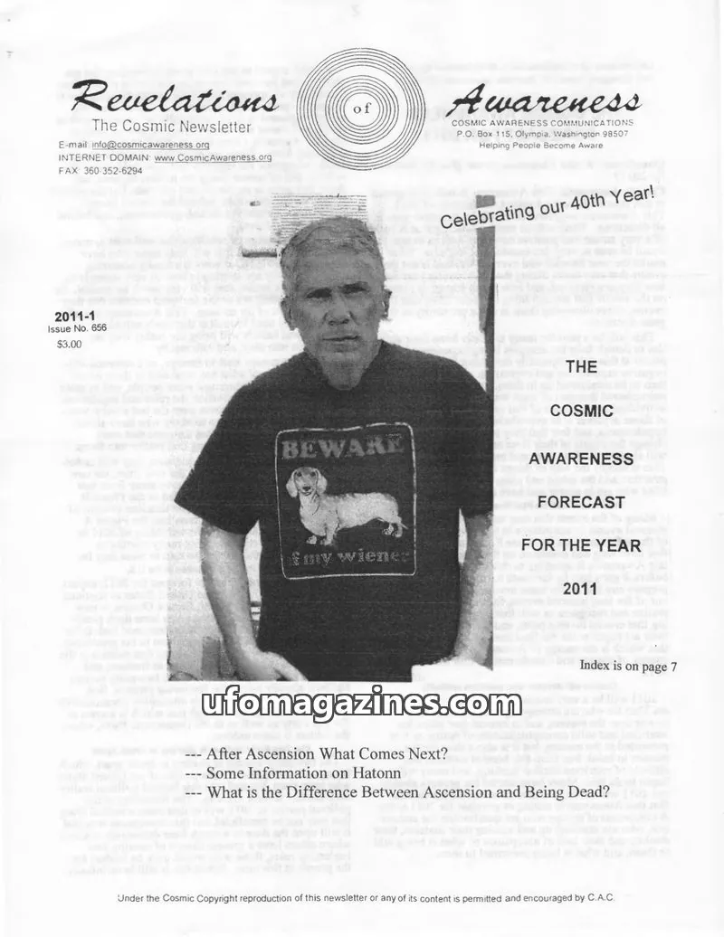 Cover of Cosmic Awareness issue 656: Revelations of Awareness