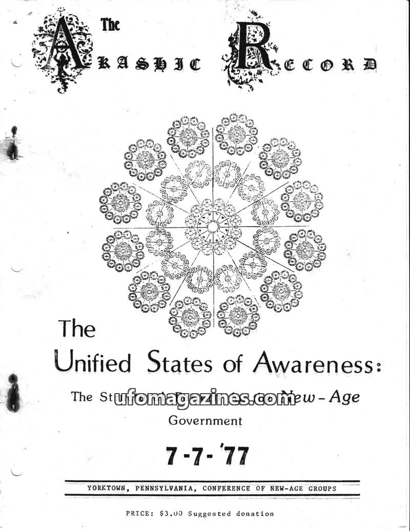 Cover of Cosmic Awareness issue 7-7-'77: The Kashic Record