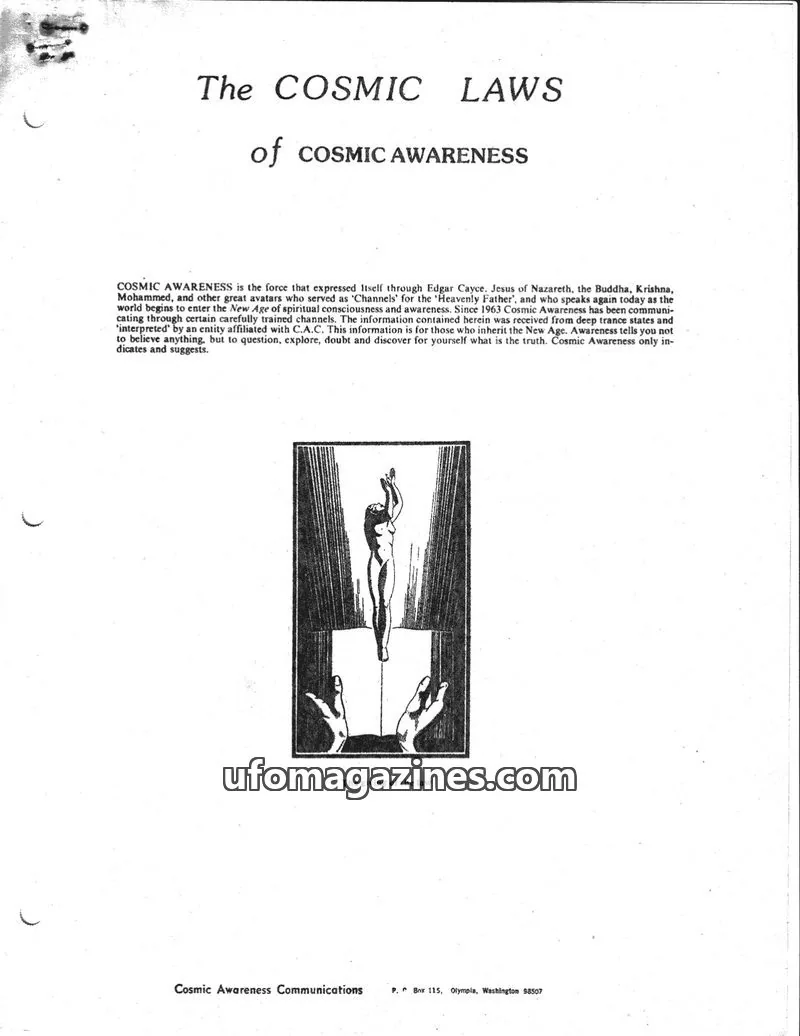 Cover of Cosmic Awareness issue 1: The COSMIC LAWS of COSMIC AWARENESS