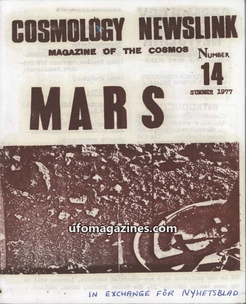 Cover of Cosmology Newslink (Ed Harris) issue 14: COSMOLOGY NEWSLINK