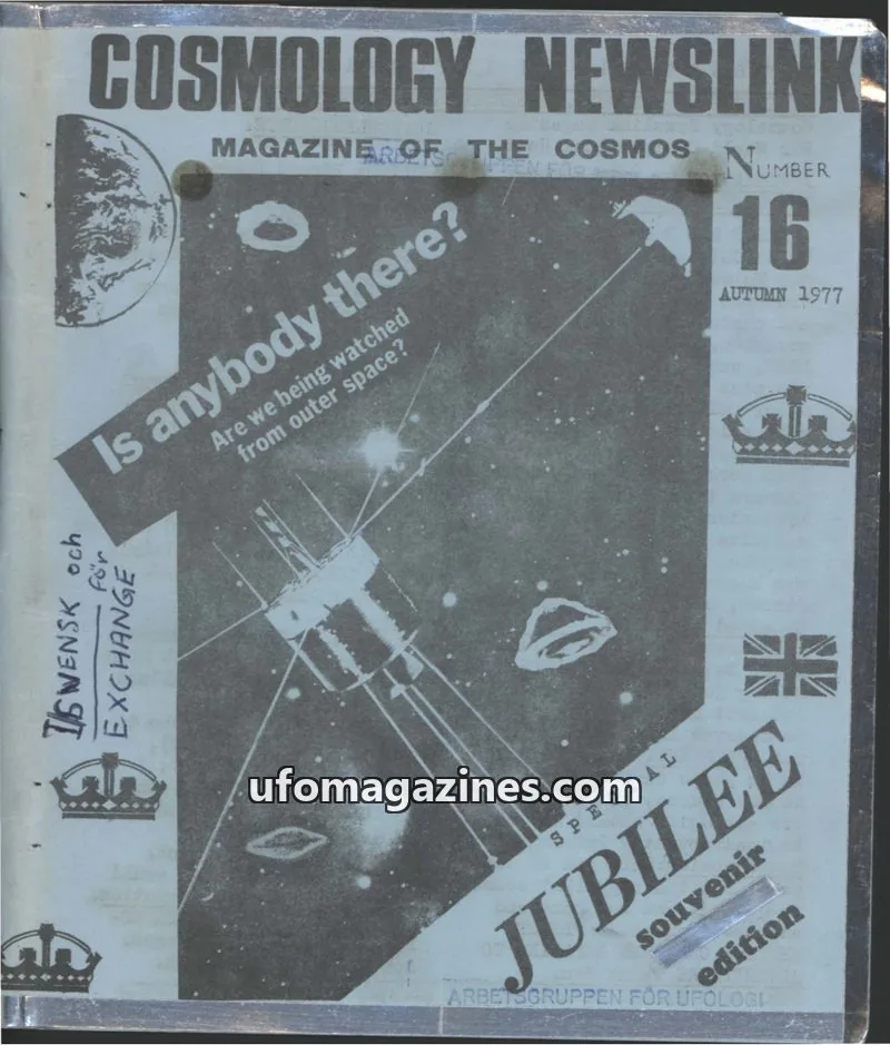 Cover of Cosmology Newslink (Ed Harris) issue 16: COSMOLOGY NEWSLINK