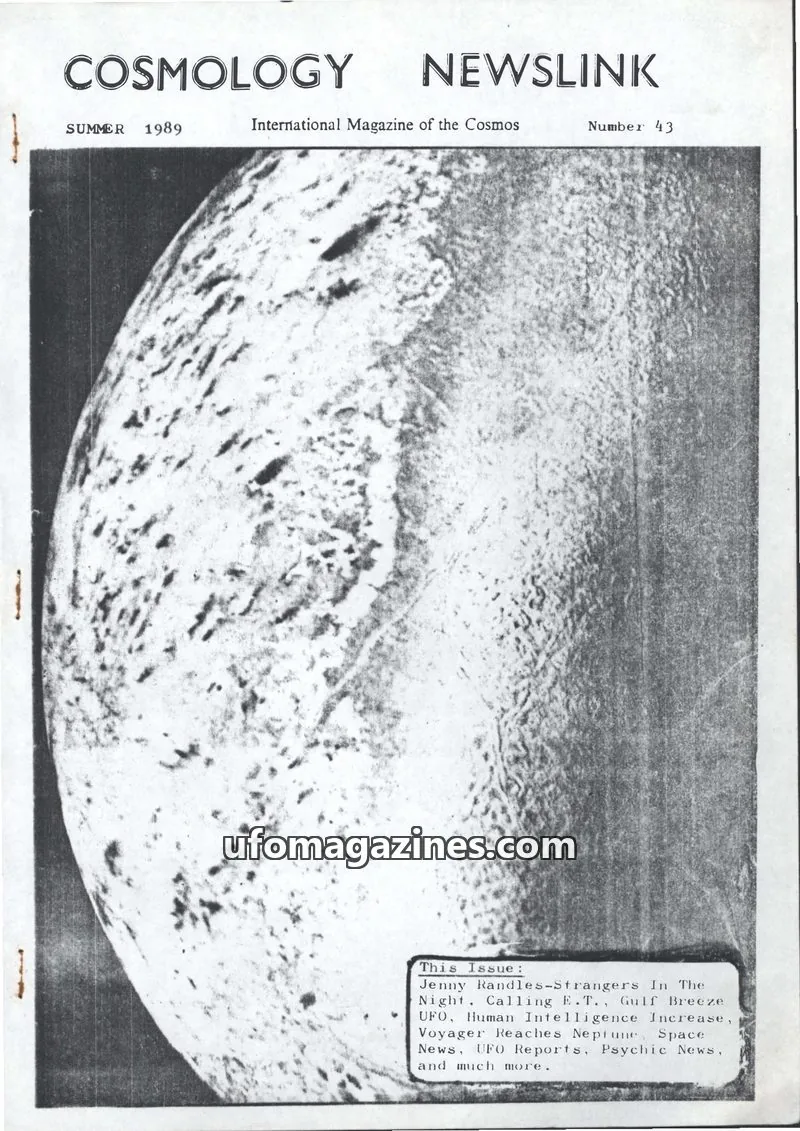 Cover of Cosmology Newslink (Ed Harris) issue 43: COSMOLOGY NEWSLINK