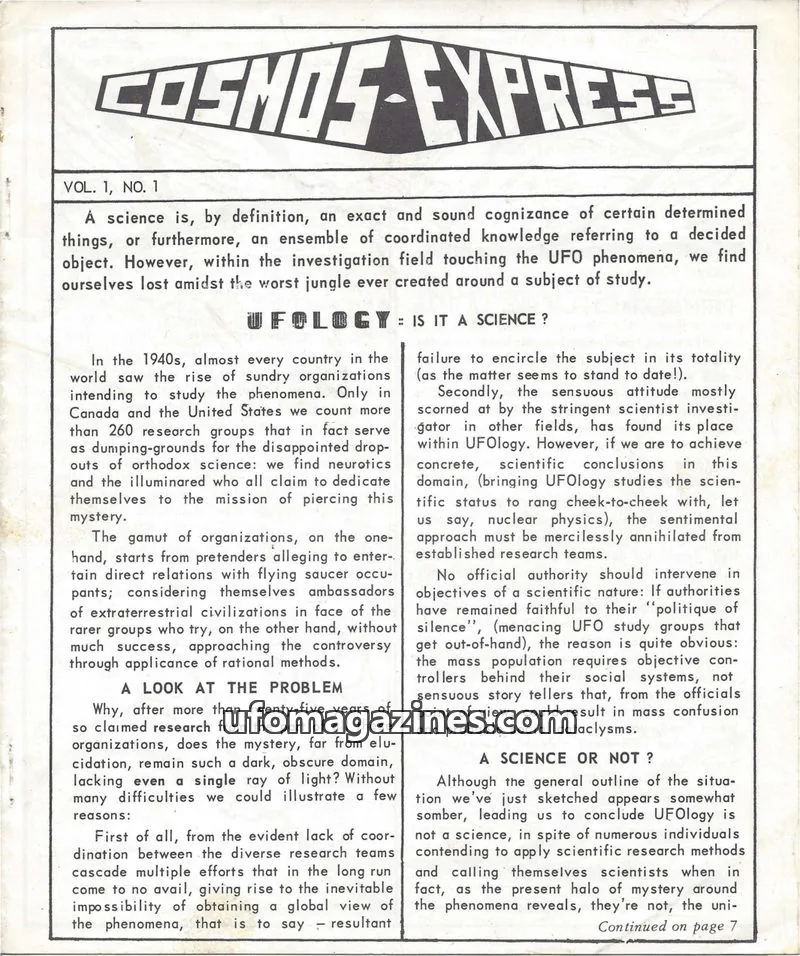 Cover of Cosmos Express (Citizens of Cosmos) issue 1: COSMOS EXPRESS