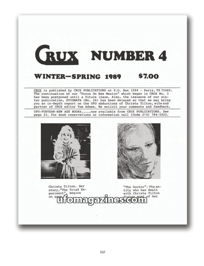 Cover of CRUX PUBLICATIONS issue 4: CRUX