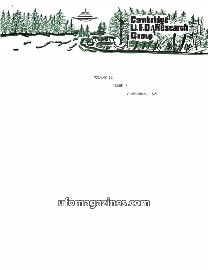Cover of Cambridge UFO Research Group issue 3: Cambridge UFO Research Group Newsletter