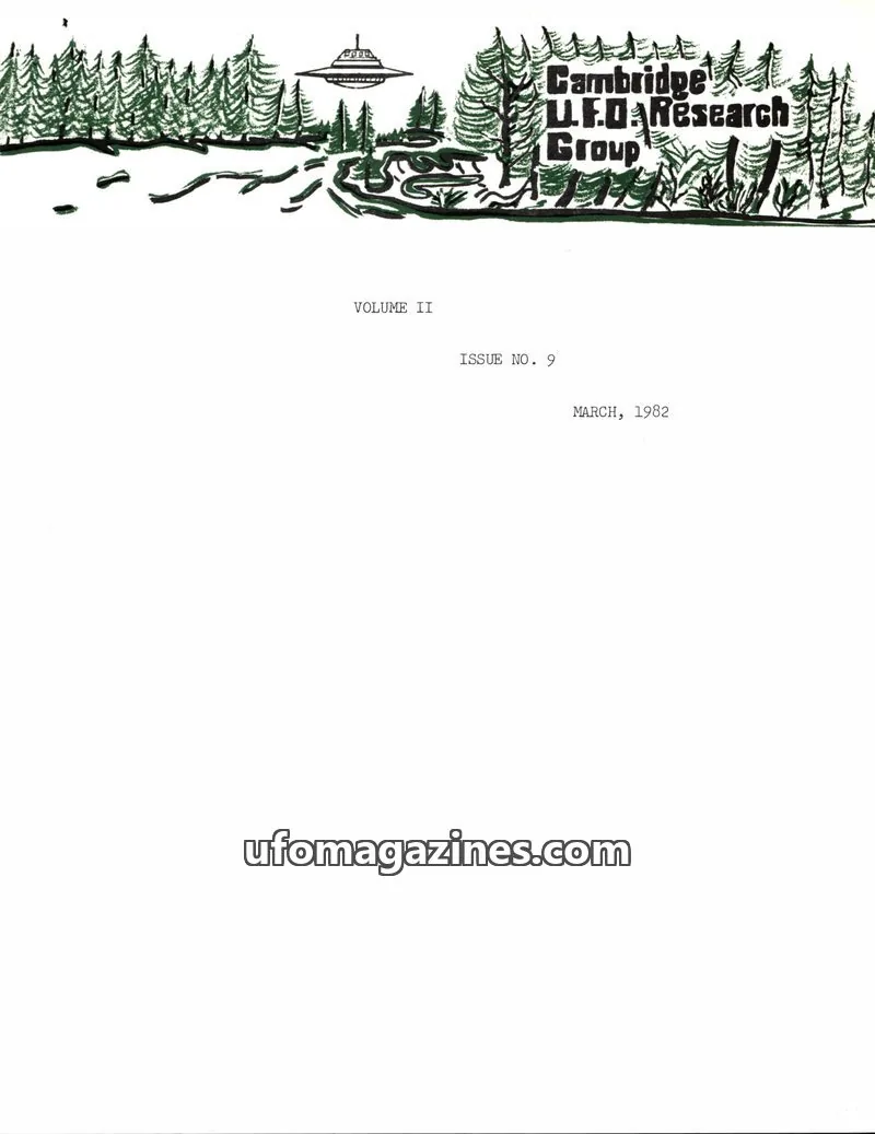 Cover of Cambridge UFO Research Group issue 9: Cambridge UFO Research Group Newsletter
