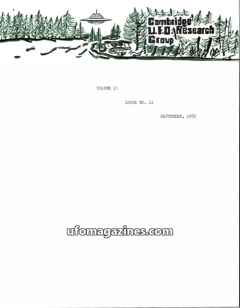 Cover of Cambridge UFO Research Group issue 11: Cambridge UFO Research Group Newsletter
