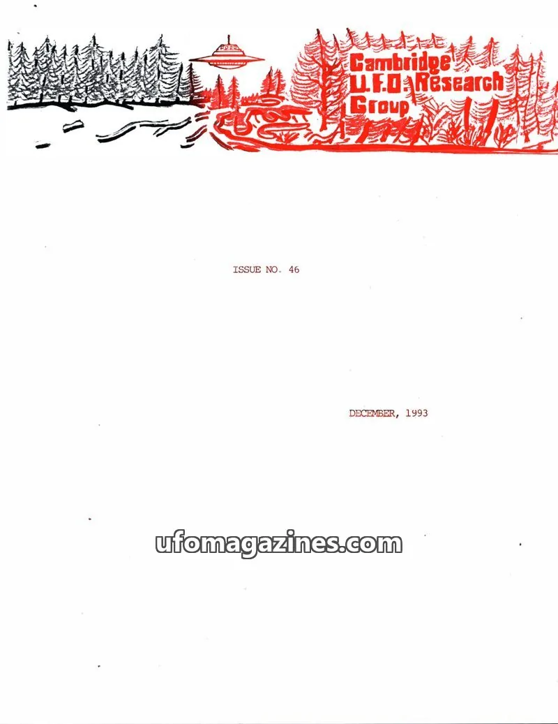 Cover of Cambridge UFO Research Group issue 46: Cambridge UFO Research Group Newsletter