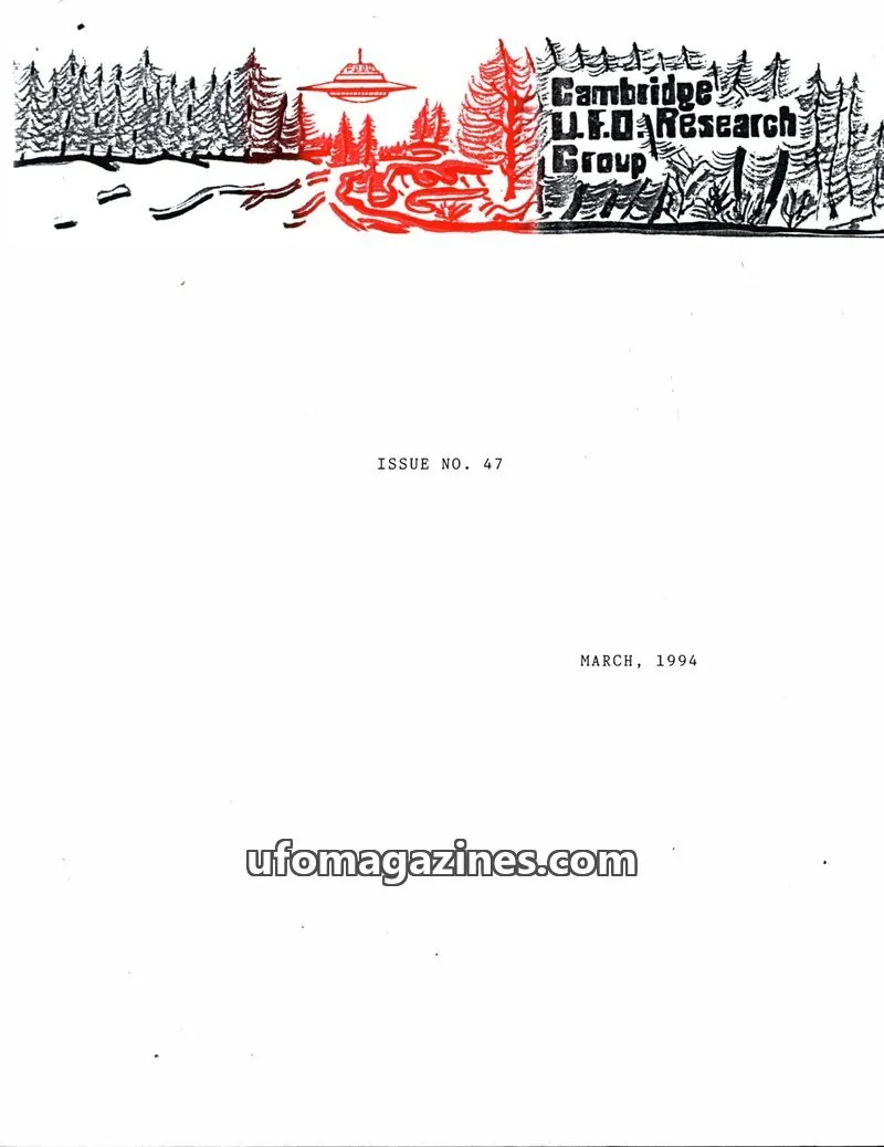 Cover of Cambridge UFO Research Group issue 47: Cambridge UFO Research Group Newsletter