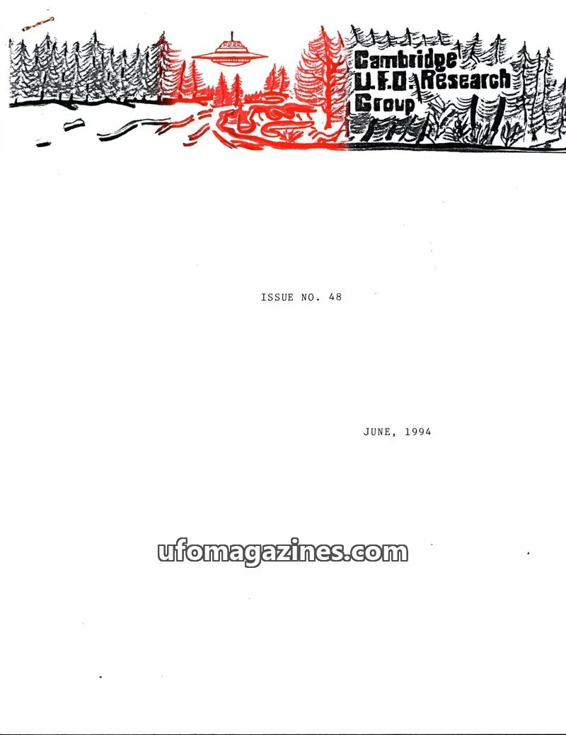 Cover of Cambridge UFO Research Group issue 48: Cambridge UFO Research Group Newsletter