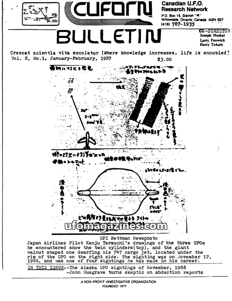 Cover of CUFORN (Canada, Fenwick) issue Vol. 8, No.1: CUFORN BULLETIN