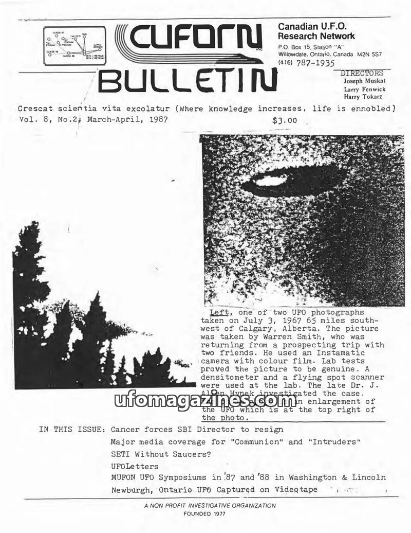 Cover of CUFORN issue Vol. 8, No. 2: CUFORN BULLETIN
