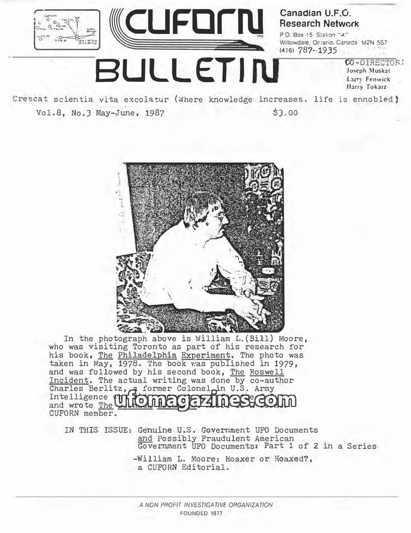 Cover of CUFORN issue Vol.8, No.3: CUFORN BULLETIN