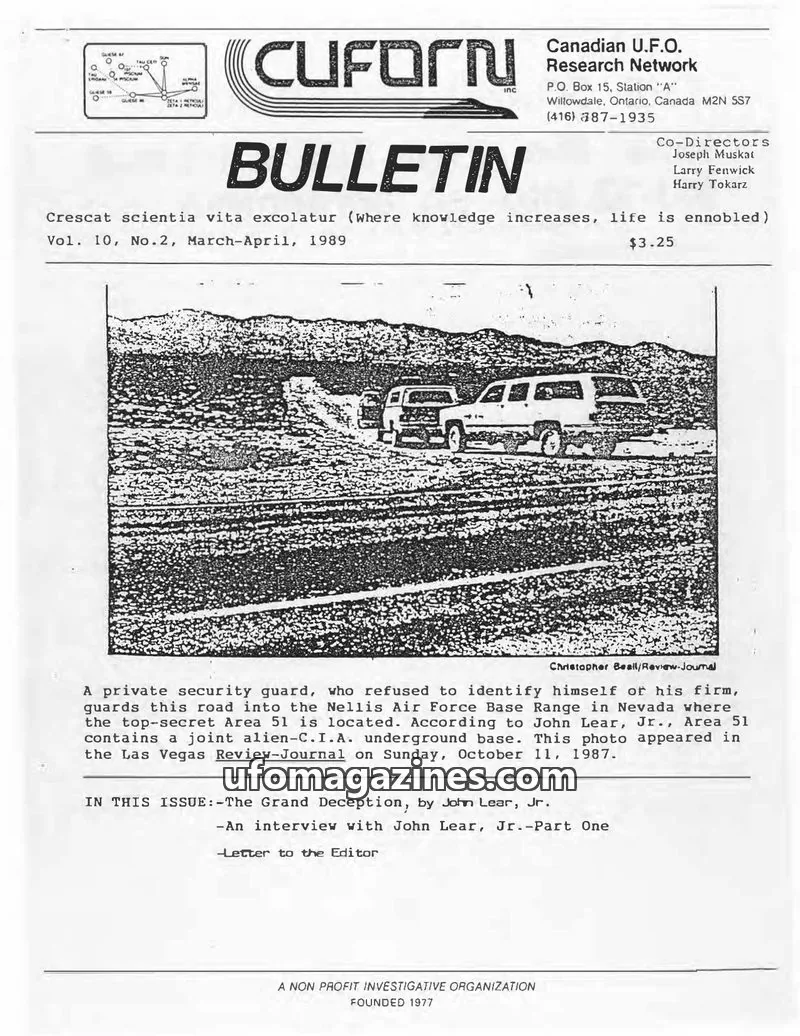 Cover of CUFORN (Canada, Fenwick) issue Vol. 10, No.2: CUFORN BULLETIN