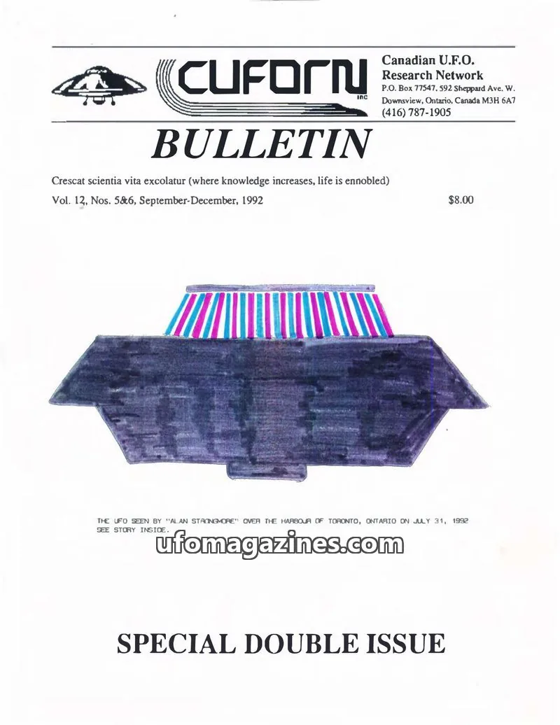 Cover of Canadian U.F.O. Research Network issue Vol. 12, Nos. 5&6: CUFORN BULLETIN