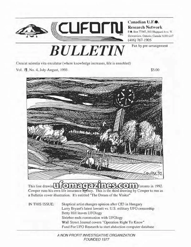Cover of Canadian U.F.O. Research Network, Inc. (CUFORN) issue No. 4: CUFORN BULLETIN