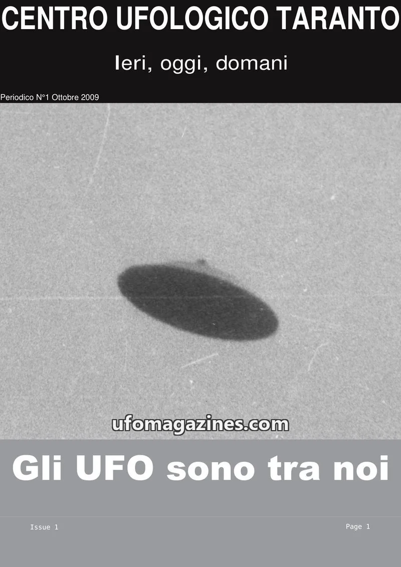 Cover of CUT - Centro Ufologico Taranto issue 1: CENTRO UFOLOGICO TARANTO