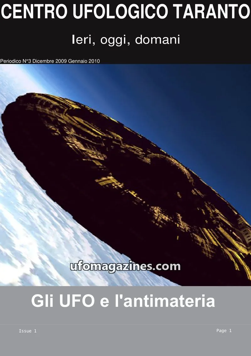 Cover of CUT - Centro Ufologico Taranto issue N°3: CENTRO UFOLOGICO TARANTO