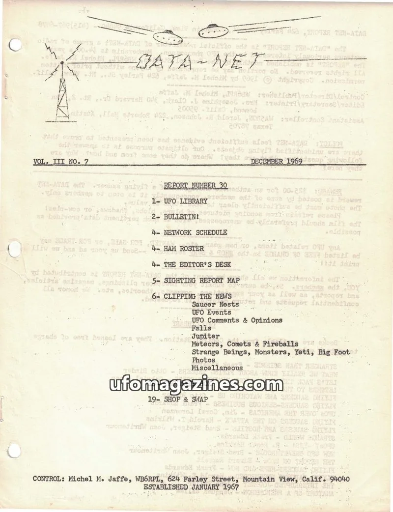Cover of Data Net issue VOL. III NO. 7: DATA-NET REPORT