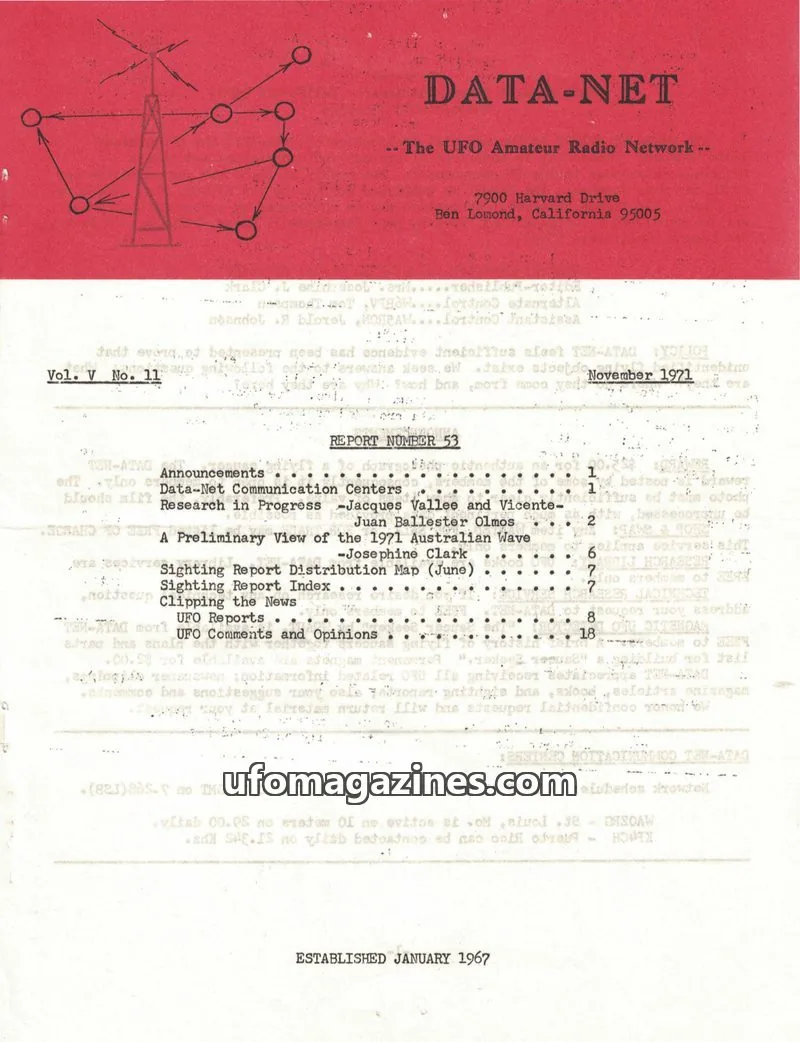 Cover of Data Net issue Vol. V No. 11: DATA-NET
