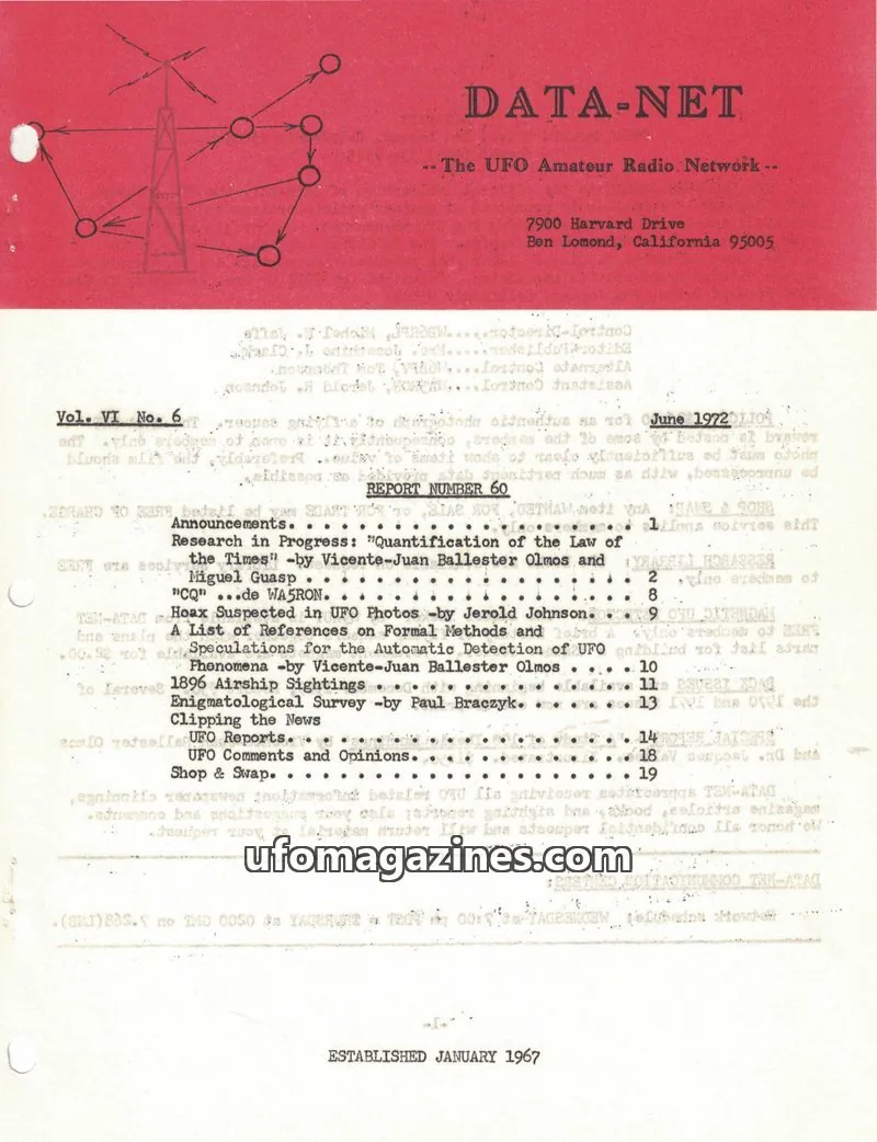 Cover of Data Net issue Vol. VI No. 6: DATA-NET