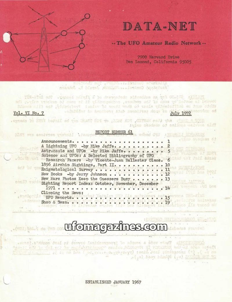 Cover of Data Net issue Vol. VI No. 7: DATA-NET
