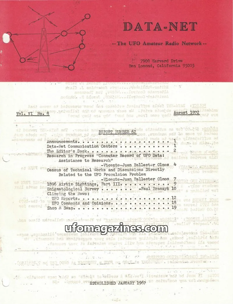 Cover of Data Net issue Vol. VI NO. 8: DATA-NET