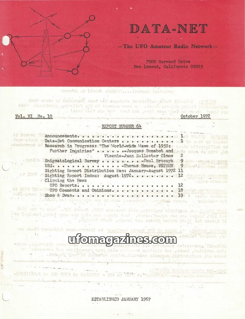 Cover of Data Net issue Vol. VI No. 10: DATA-NET