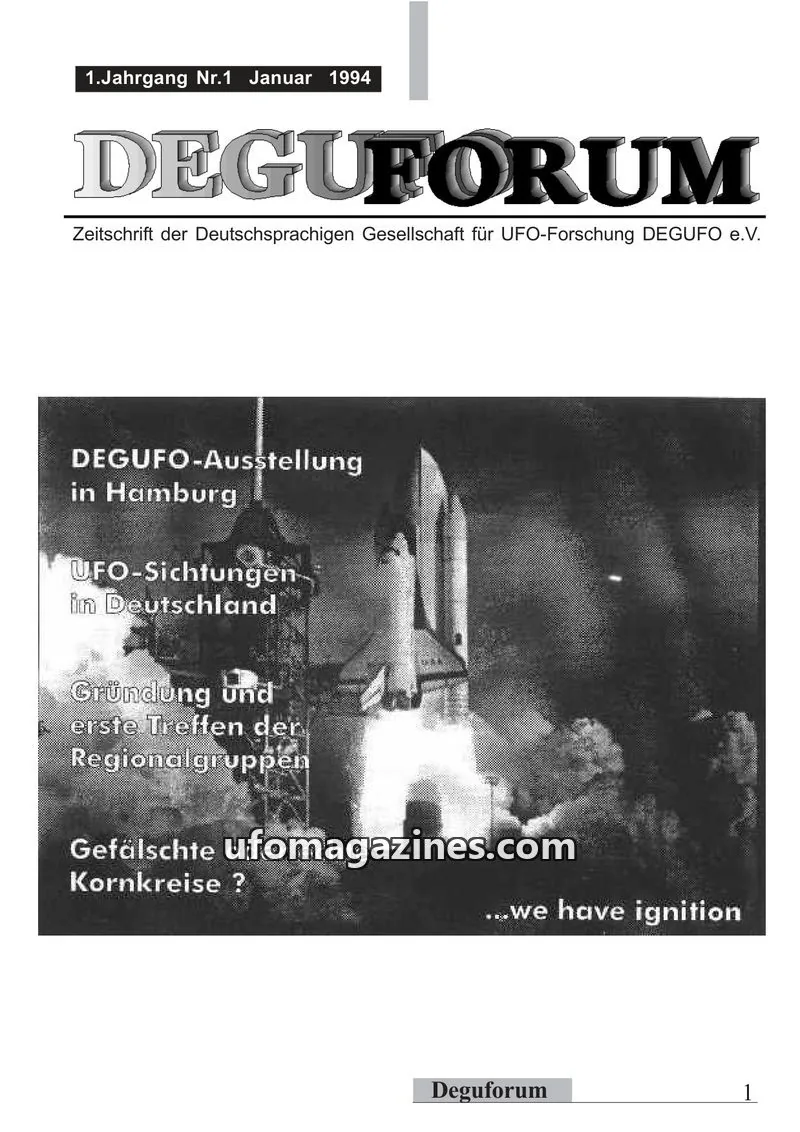 Cover of Deguforum (DEGUFO) issue Nr.1: DEGUFORUM