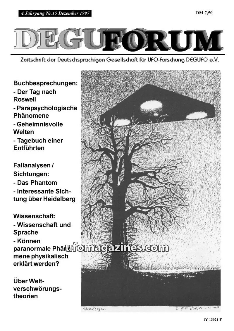 Cover of Deguforum (DEGUFO) issue 15: DEGUFORUM