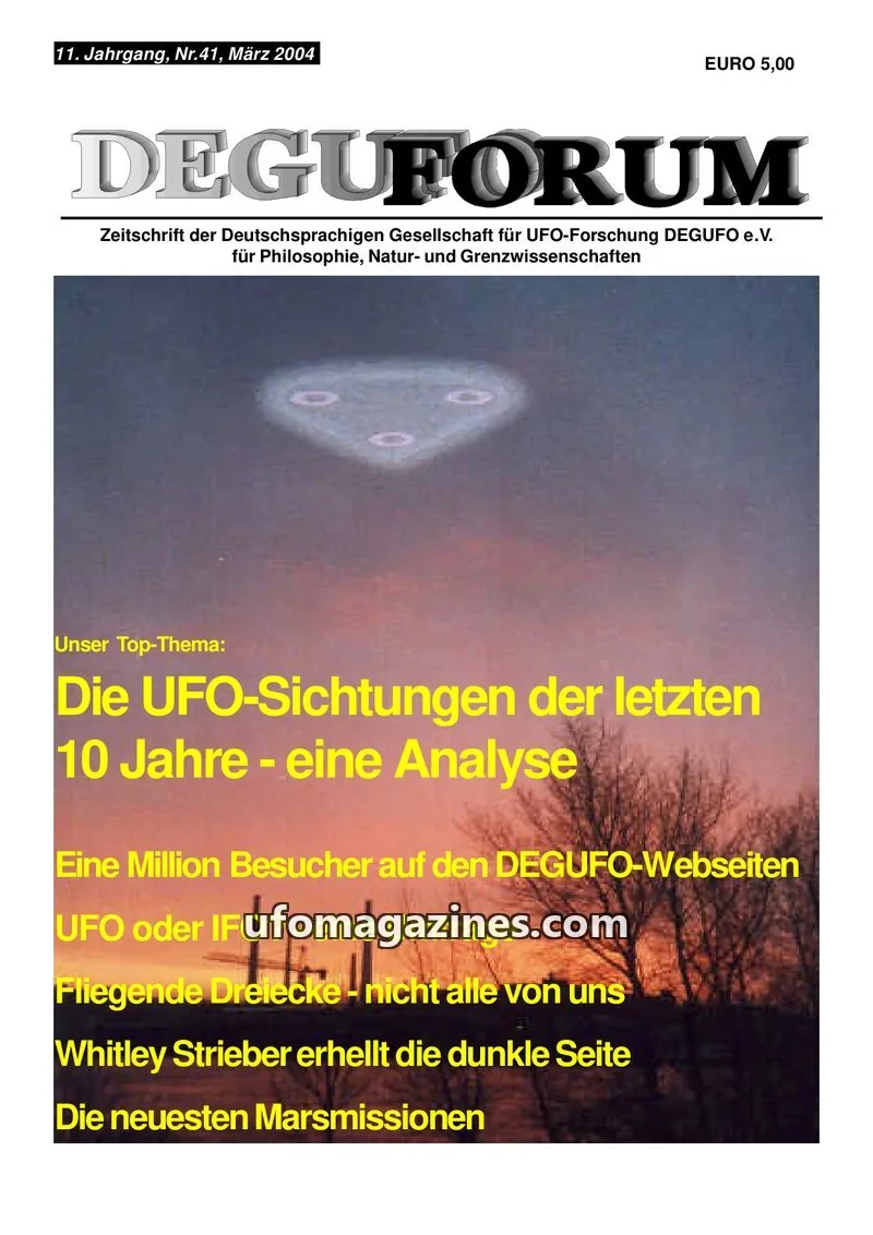 Cover of Deguforum (DEGUFO) issue 41: DEGUFORUM