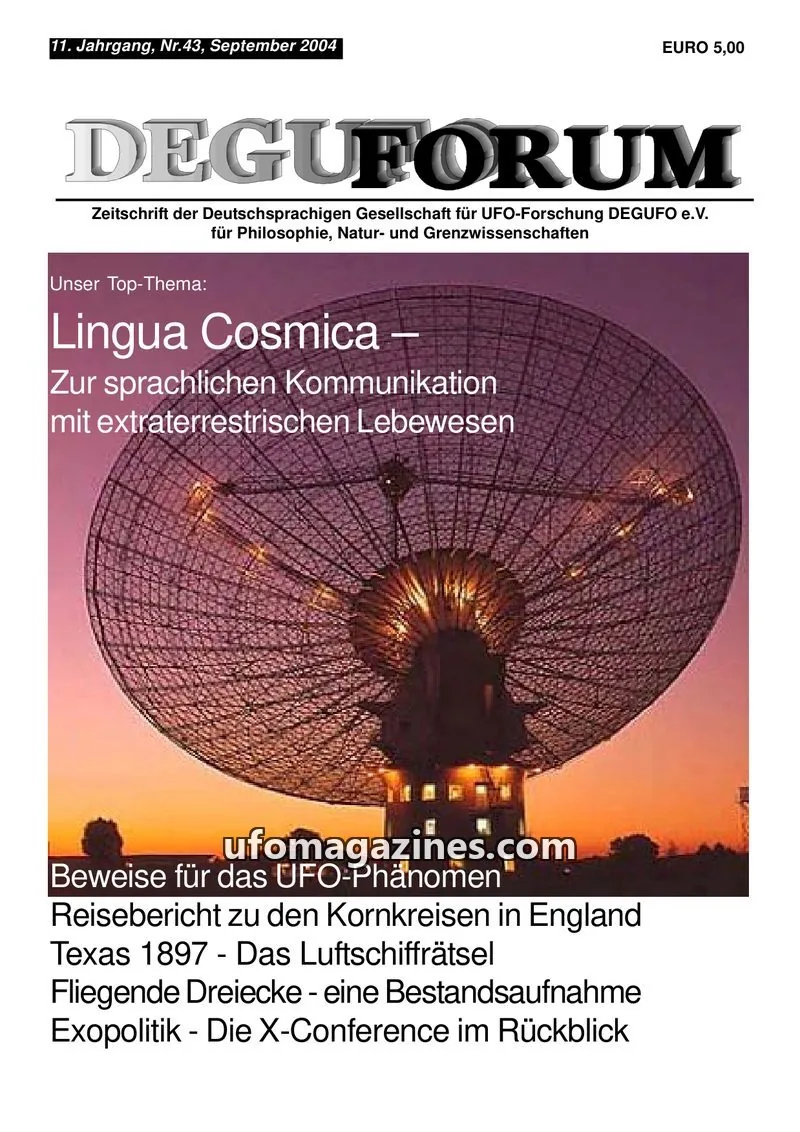 Cover of Deguforum (DEGUFO) issue Nr.43: DEGUFORUM