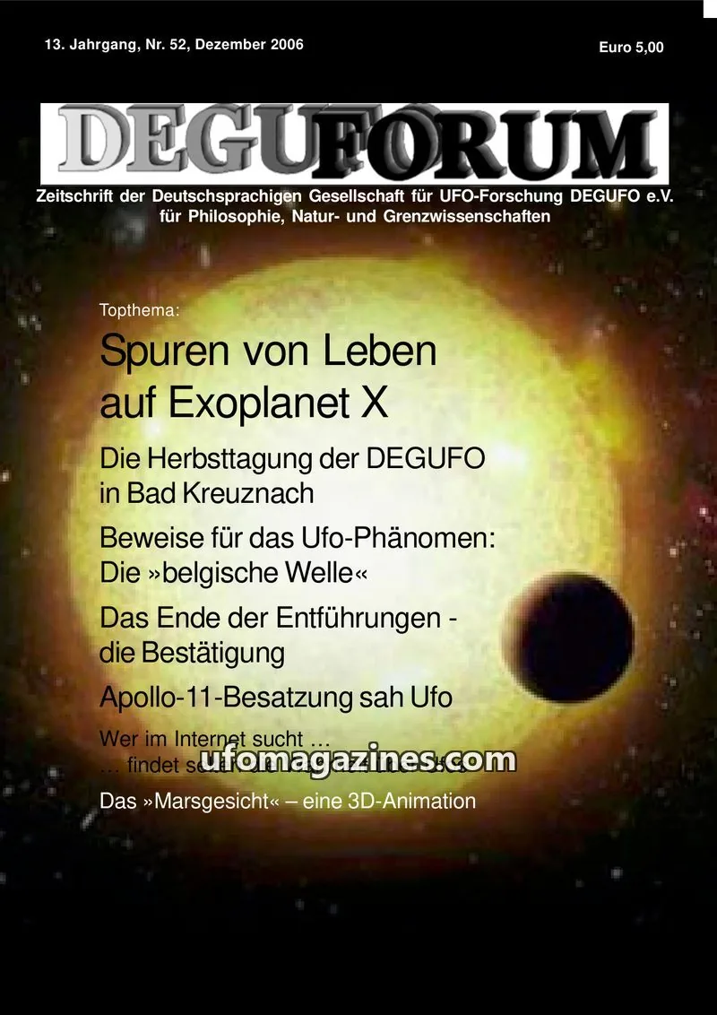 Cover of Deguforum (DEGUFO) issue Nr. 52: DEGUFORUM