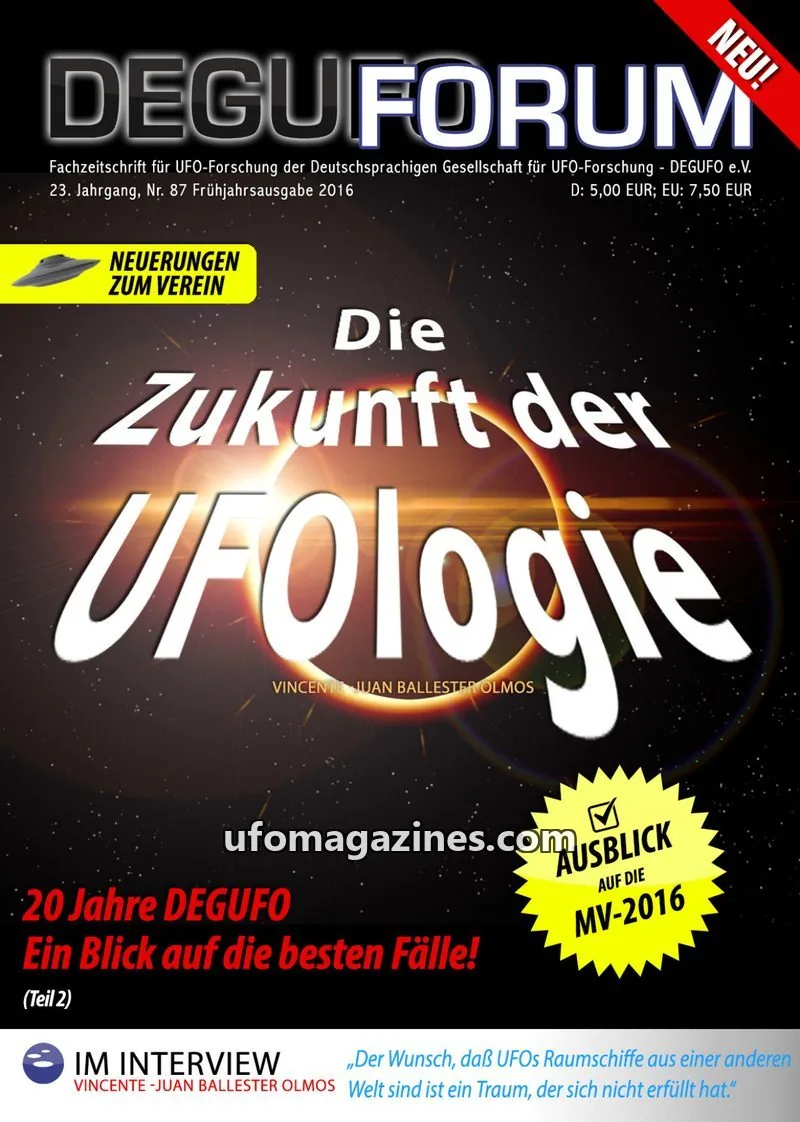 Cover of Deguforum (DEGUFO) issue Nr. 87: DEGUFORUM