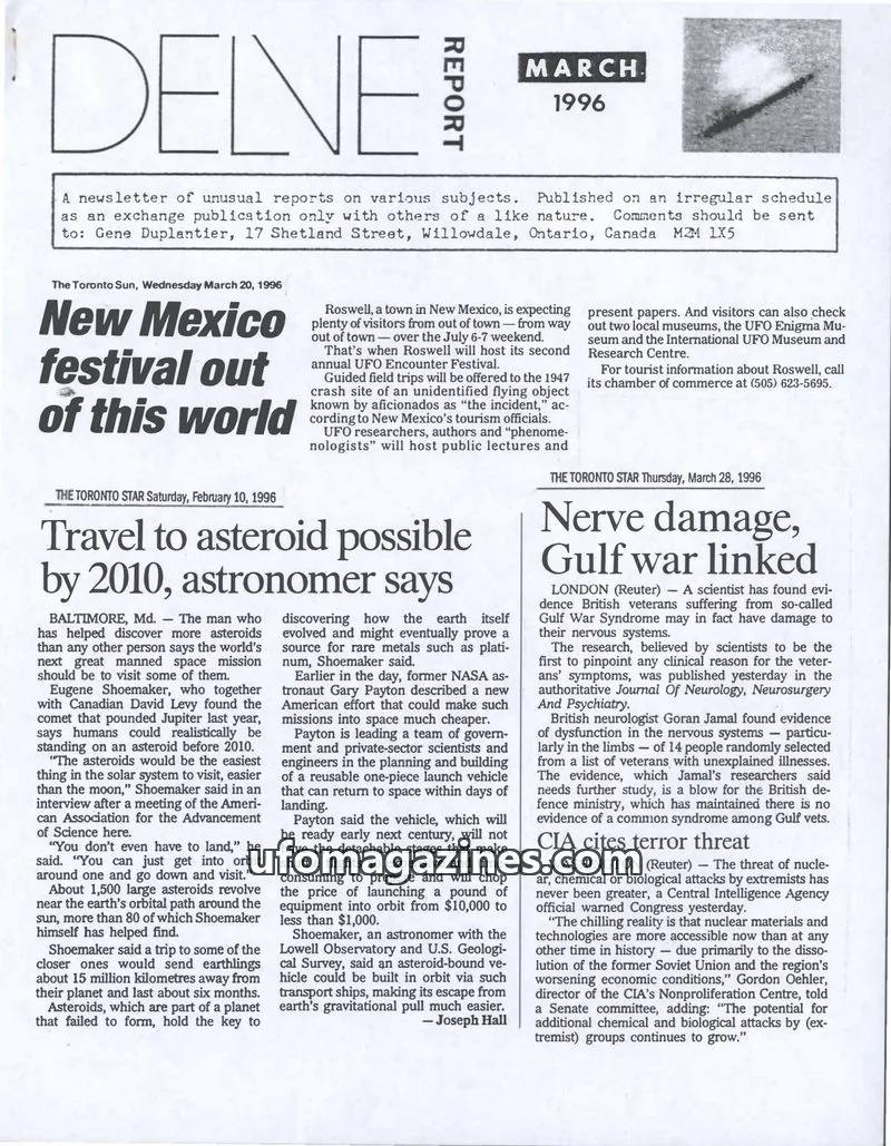 Cover of Delve Report (Duplantier) issue MARCH: DELVE REPORT