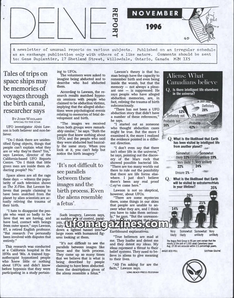 Cover of Delve Report (Duplantier) issue 1996: DELNE