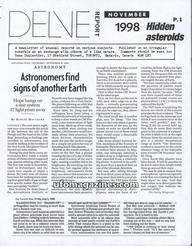 Cover of Delve Report (Duplantier) issue P.1: DELVE REPORT