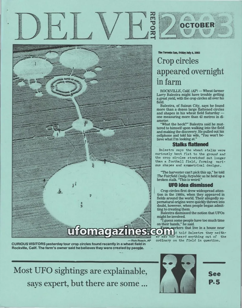 Cover of Delve Report (Duplantier) issue OCTOBER: DELVE REPORT