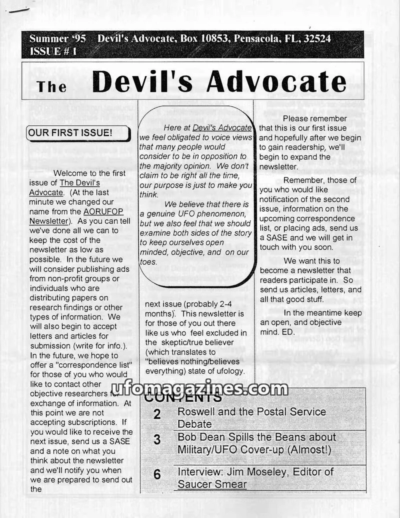 Cover of Devil's Advocate, The (Tim Brigham) issue # 1: The Devil's Advocate