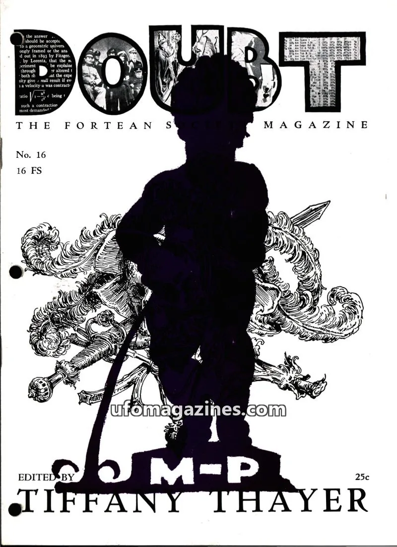 Cover of The Fortean Society issue 16: DOUBT